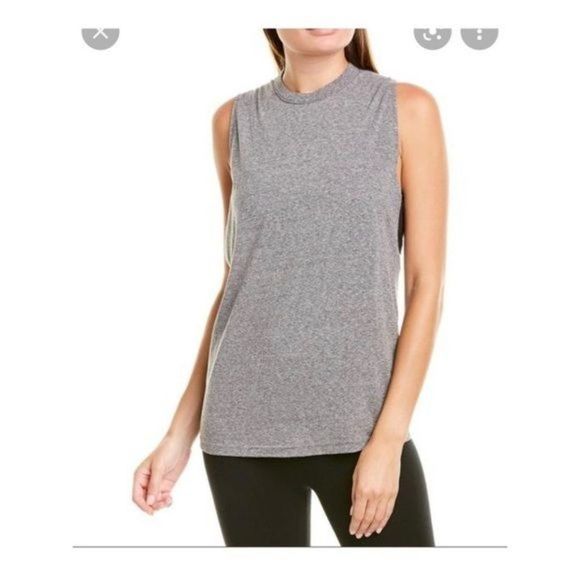 Free People No Sweat Tank Asphalt Grey XS NWT Criss-Cross Back - Picture 16 of 16